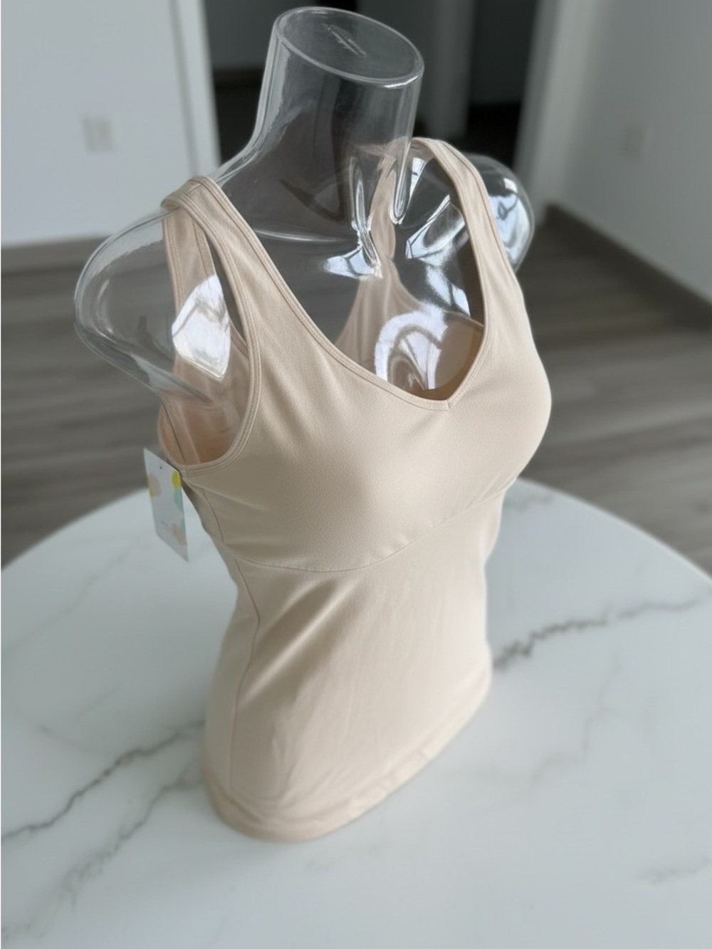 NWT Shimera Soft Beige Stretch Cami Tank Top | Size XL